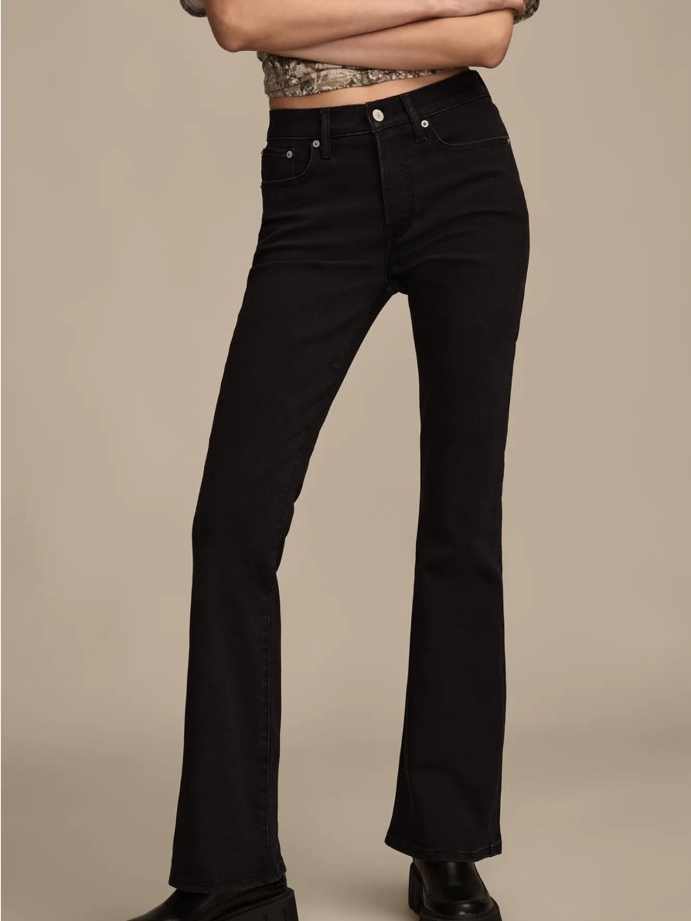 Lucky Brand Black High-Rise Flare Jeans